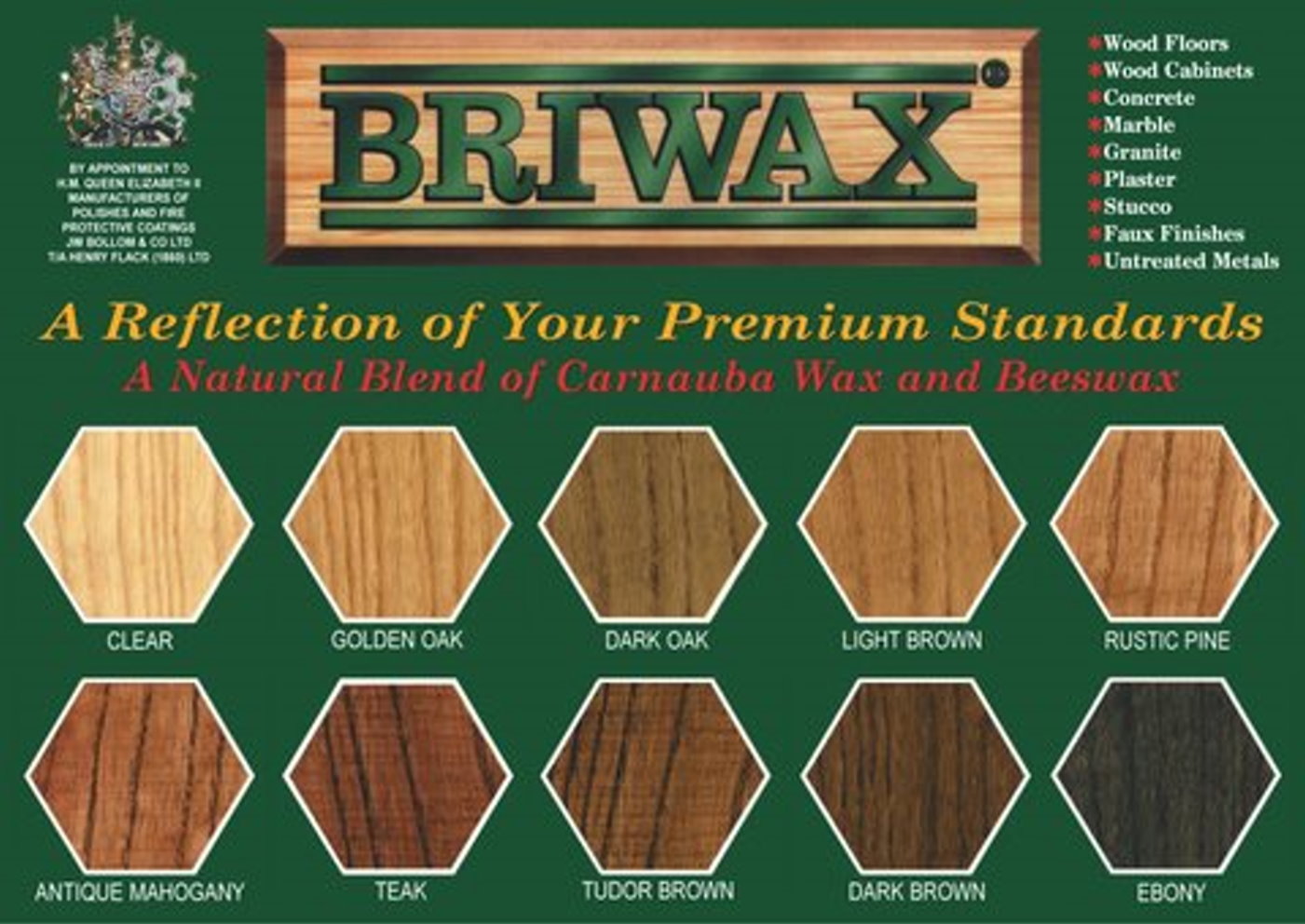 Briwax colors